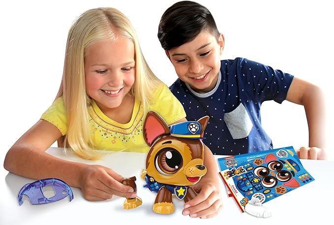 Build a Bot Paw Patrol Chase - Build Your Own Robotic Pet with 20+ Pieces with 1 Sticker Sheet - Ages 3-10