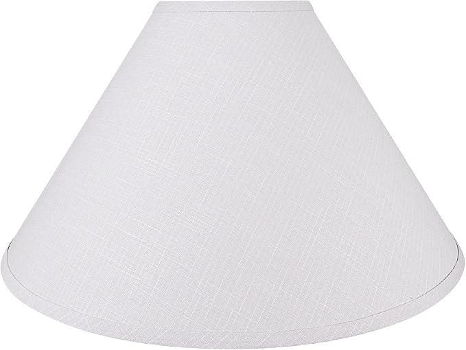 Aspen Creative 32205A Hardback Empire Spider Lamp Shade in Light Grey, 6" Top x 19" Bottom x 12" Slant Height