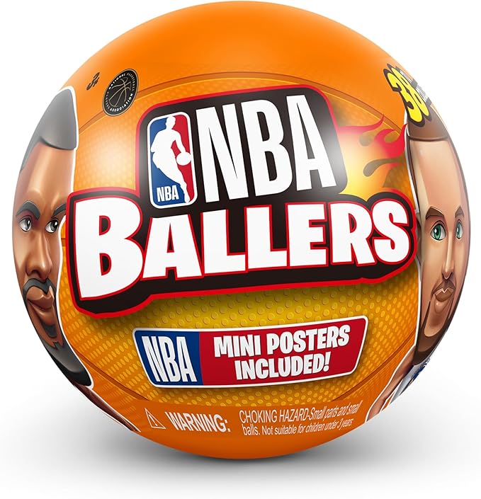 5 Surprise NBA Ballers Series 1 By ZURU, Collectible Mystery Capsule, Toy for Girls, Realistic Miniature Baby, Playset and Accessories