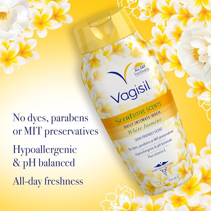 Vagisil Feminine Wash for Intimate Area Hygiene, pH Balance, Gynecologist Tested & Feminine Wash for Intimate Area Hygiene, Scentsitive Scents