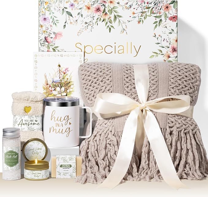 Self Care Get Well Soon Gift Baskets for Women Birthday Gifts Care Package | Sympathy Spa Gift Baskets After Surgery, Christmas Thinking of You Inspirational Gifts for Mom Her Sister Grandma Best Friend