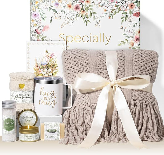 Self Care Get Well Soon Gift Baskets for Women Birthday Gifts Care Package | Sympathy Spa Gift Baskets After Surgery, Christmas Thinking of You Inspirational Gifts for Mom Her Sister Grandma Best Friend