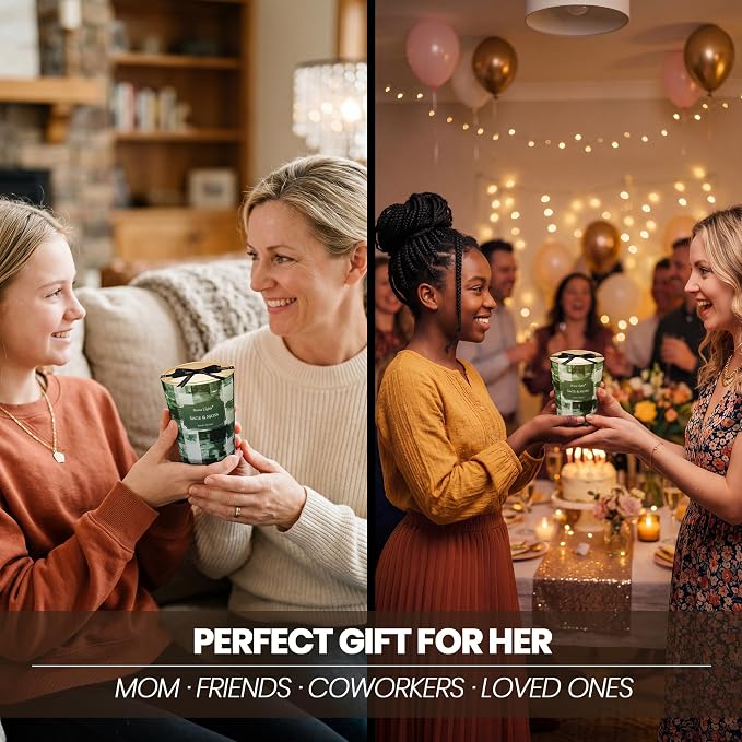 HomeLights Scented Candles for Women & Men, 6.7oz Candle Jars Aromatherapy Single Wick Candle, Ideal for Scandinavian Minimalist Design Home Decor and Gifts, Sage & Moss