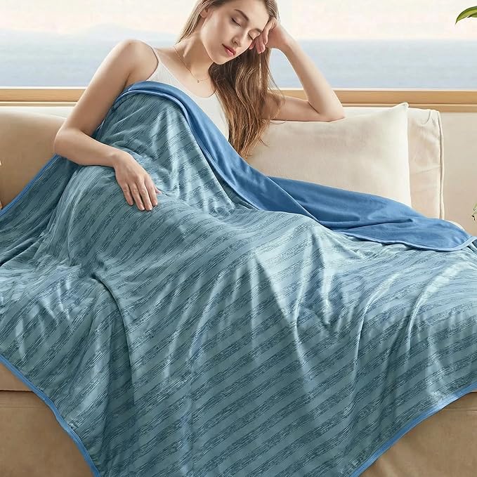 Guohaoi Cooling Blanket for Hot Sleepers and Night Sweats 90"x108" King | Arc-Chill Q-Max >0.5 Cool Fiber,100% Oeko-Tex Certified Lightweight Summer Blanket for Travel/Outdoor Ultra Cold Breathable