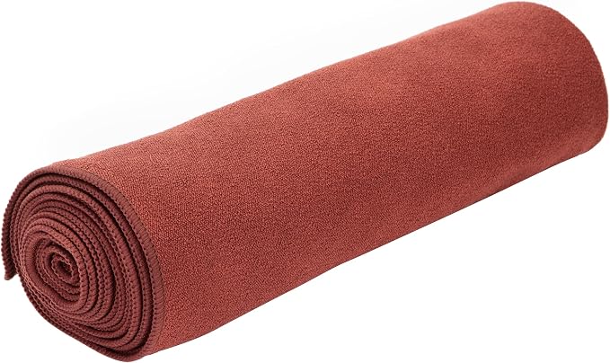 Yoga Mat Towel - Double Sided Microfiber Yoga Towel - Sweat Absorbent Non Slip Hot Yoga Towel - Lightweight, Quick Drying Pilates Towel - 73" x 26", Sedona