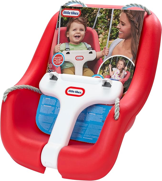 2-in-1 Snug 'n Secure Swing - Red with White Bar, Ages 9 Months to 4 Years