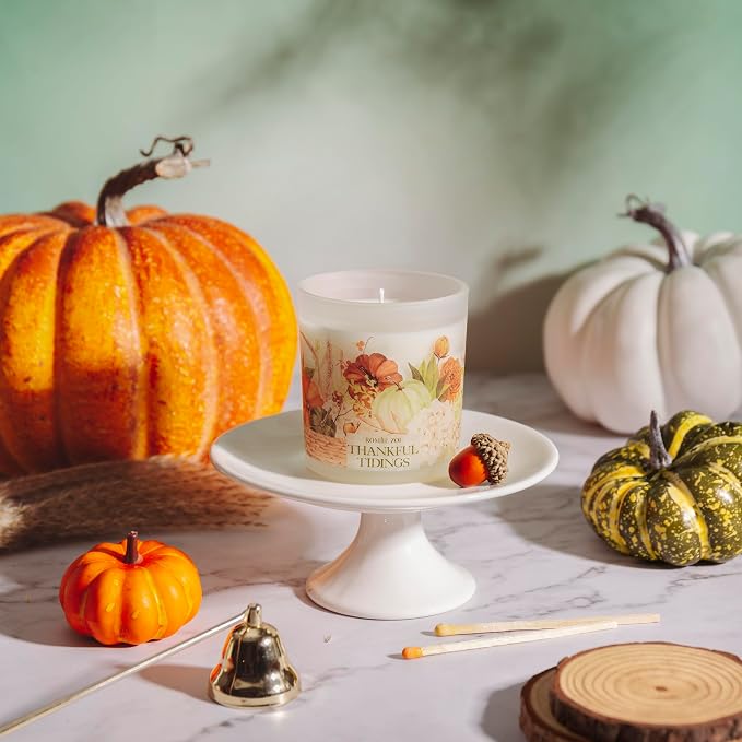 ROMIIE ZOI Scented Candle - Thankgul Tidings - 6oz Soy Wax Candle for Autumn, Gift for Her/Him
