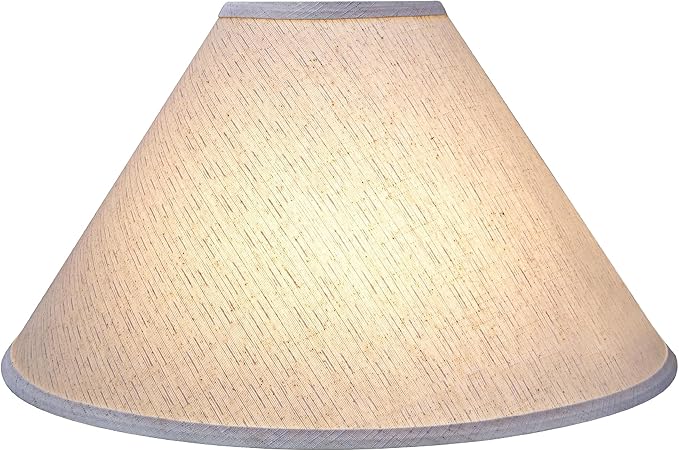 Aspen Creative 32201A Hardback Empire Spider Lamp Shade in Cream, 6" Top x 19" Bottom x 12" Slant Height