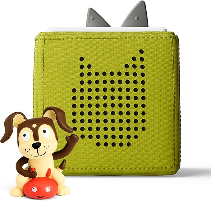 Toniebox 1 Audio Player Starter Set with Playtime Puppy - Listen, Learn, and Play with One Huggable Little Box - Green