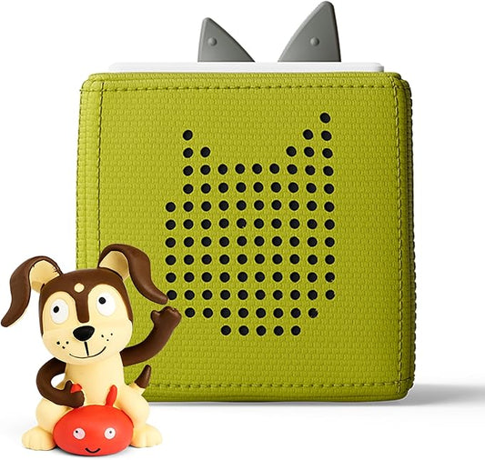 Toniebox 1 Audio Player Starter Set with Playtime Puppy - Listen, Learn, and Play with One Huggable Little Box - Green