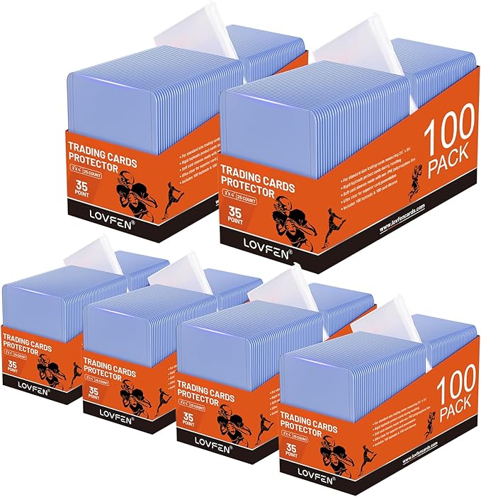 600 Toploads for Cards & 600 Penny Sleeves 35PT Hard Plastic Card Holders 3x4 Baseball Card Protectors for TCG Sports Football Collectible Cards
