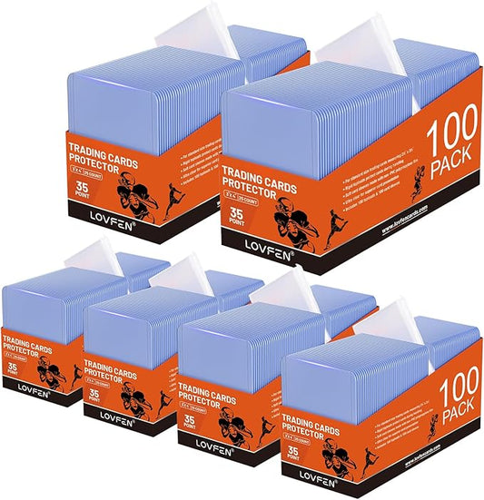 600 Toploads for Cards & 600 Penny Sleeves 35PT Hard Plastic Card Holders 3x4 Baseball Card Protectors for TCG Sports Football Collectible Cards