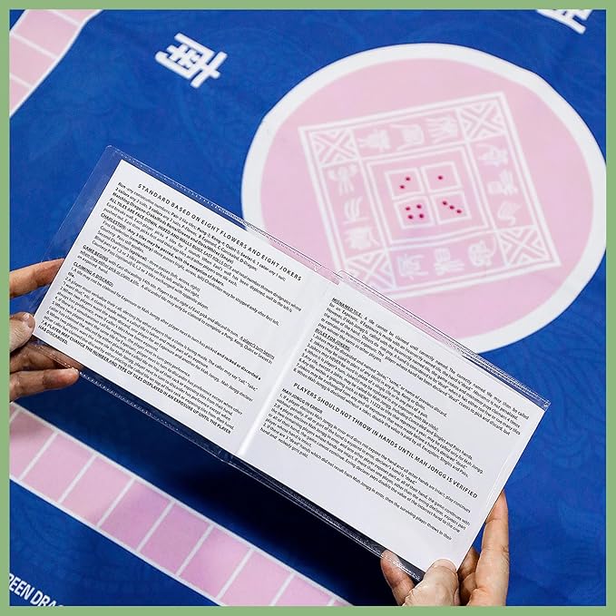 2026 Mahjong Card Sleeve, 4PCS Mahjong Card Protector Cover Clear Plastic Sleeves for Mah Jongg Scorecard Durable Mah Jong Gifts Suit for Large Print Size 6 1/8" x4 3/4"(Transparent)