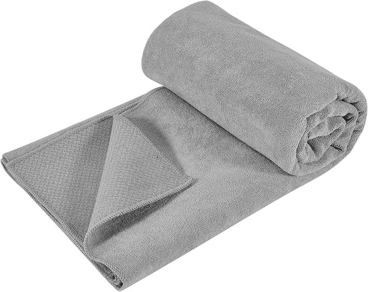 Hot Yoga Towel with Grip Dot, Non Slip Sweat Absorbent Microfiber Yoga Mat Towels for Hot Yoga, Pilates, Fitness and Workout 72inch x 24inch