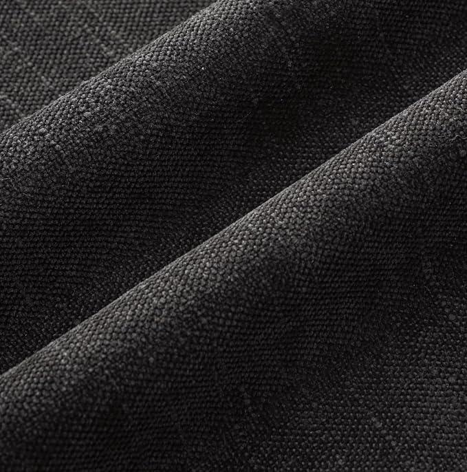 MIULEE 24x24 Inch Euro Textured Chenille Throw Pillow Covers Black | Pack of 2 Decorative Soft Throw Pillows,Solid Textured Cushion Covers,Modern Home Decor for Bed Couch Sofa Bedroom Livingroom