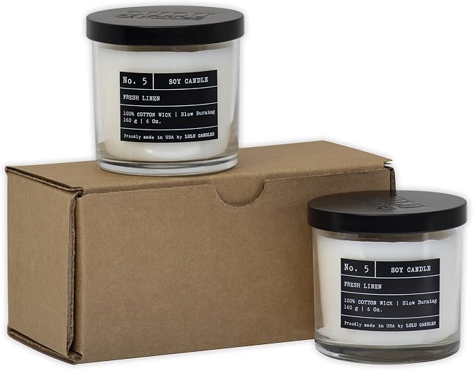 Lulu Candles | Wild Lemongrass | Luxury Scented Soy Jar Candle | Hand Poured in The USA | Highly Scented & Long Lasting (6 Oz. 2 Pack)