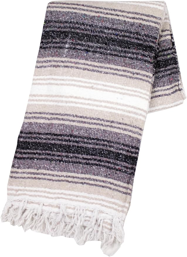 Canyon Creek Authentic Mexican Yoga Falsa Blanket (Light Brown)