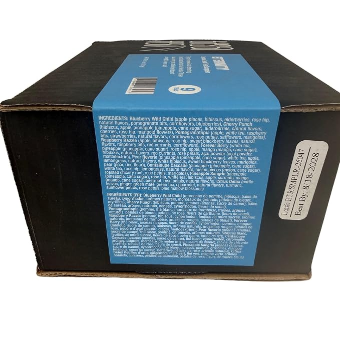 Tiesta Tea - Eternity Sampler Dry Flight Set, Loose Leaf, High to No Caffeine, Makes Hot & Iced, Assorted Tea Sets with Herbal, White, Fruit Blends & More, 9 Resealable Sample Pouches