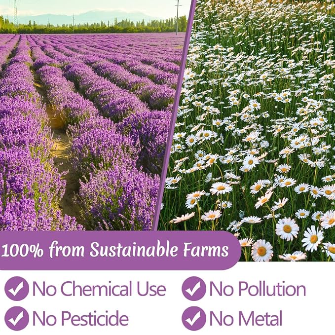 135 Premium Chamomile & Lavender Tea Bags,Relief & Caffeine Free & 100% Natural.