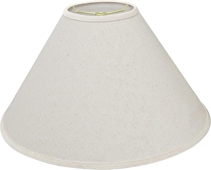 Aspen Creative 32201A Hardback Empire Spider Lamp Shade in Cream, 6" Top x 19" Bottom x 12" Slant Height