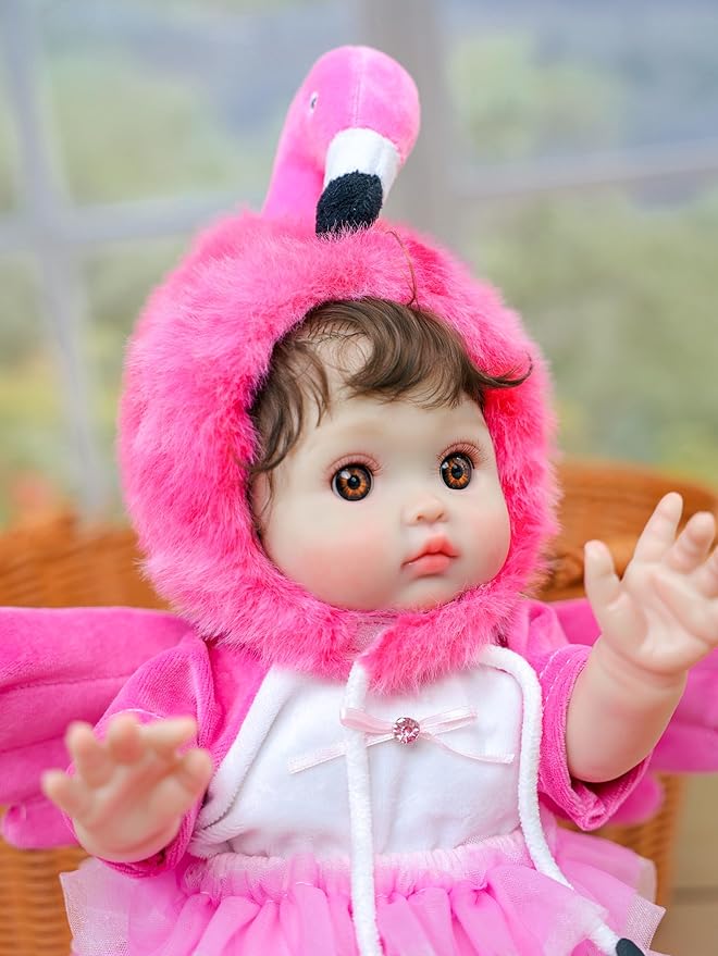 Reborn Baby Dolls, 18inch Large Realistic Hand-Rooted Hair Lifelike Baby Dolls with Accessories for 3+ Year Old Girls Gifts, Pretend Play, Collection
