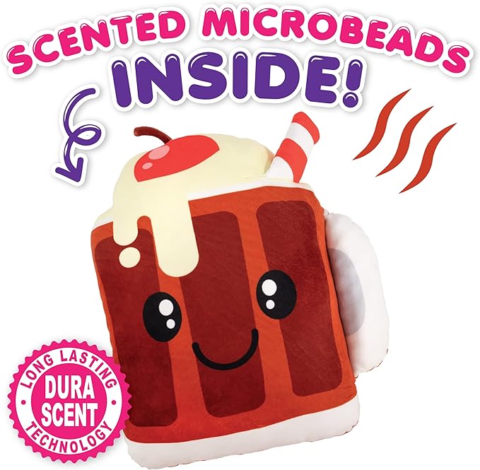 Scentco Smillows - Patented Gourmet Scented Stuffed Plush Pillows (Root Beer) - Accent, Throw, Decorative Pillows - Kids Room Decor, Gift for Kids