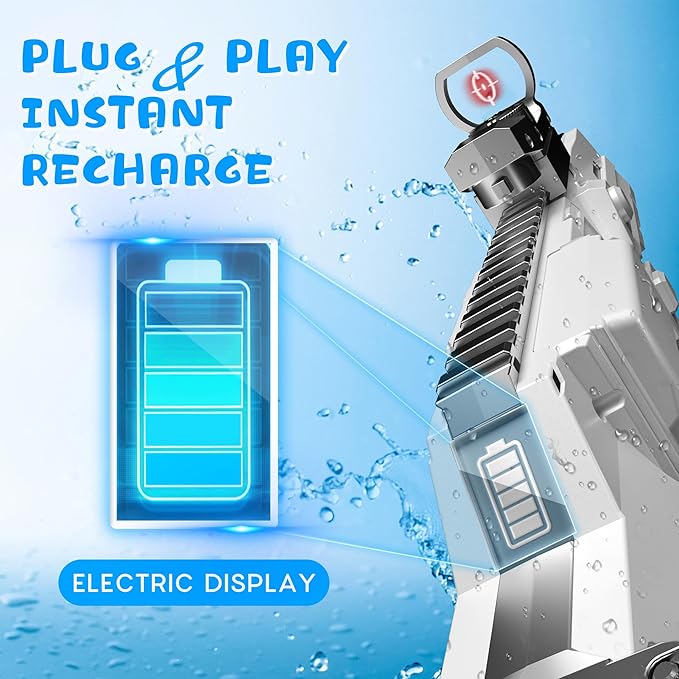 Automatic Gel Ball Blaster Sniper Rifle High Speed 200+ FPS Electric Gel Gun for Outdoor Shooting Game Summer Birthday Gifts Ages 14+