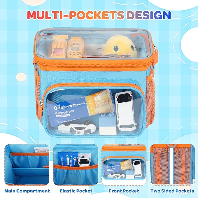 Kids Bike Basket, Front Frame Handlebar Bag for Toddler Scooter Tricycle Bicycle, Cute Small Fabric Bicycle Basket for Boys & Girls,