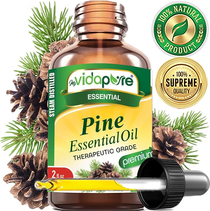 Pine Essential Oil 100% Pure Natural Undiluted Therapeutic Grade Essential Oil 2 Fl.oz.- 60 ml for Aromatherapy, Soaps, Candles, Diffuser & Reed Diffusers
