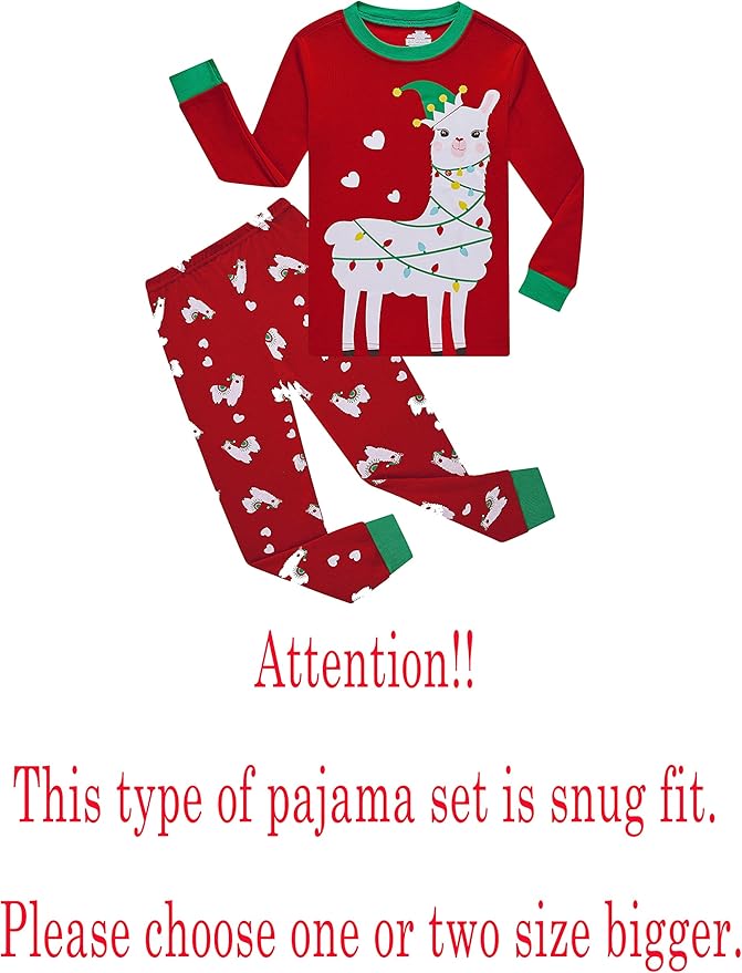 Family Feeling Kids & Toddler Girls Boys Pajamas 2 Piece Pjs Set 100% Cotton Sleepwear