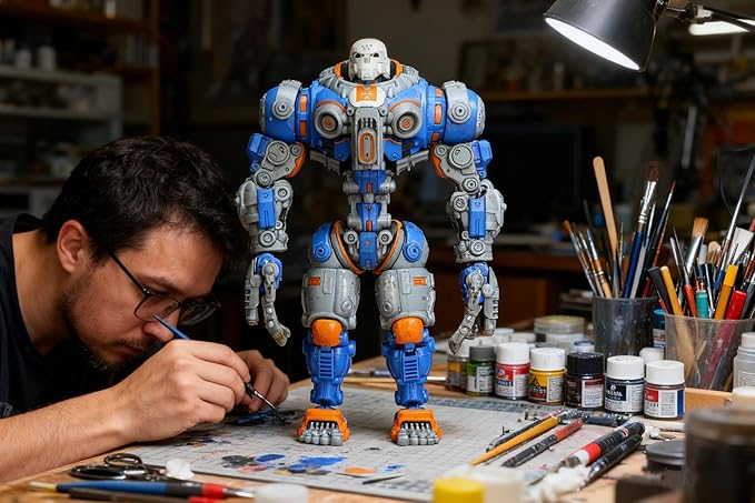Action Figures Multi-Jointed Movable Robot Toy, Science Fiction Mecha Model Player Collection Model Multi-Articular Action Figures for Desktop Decorations