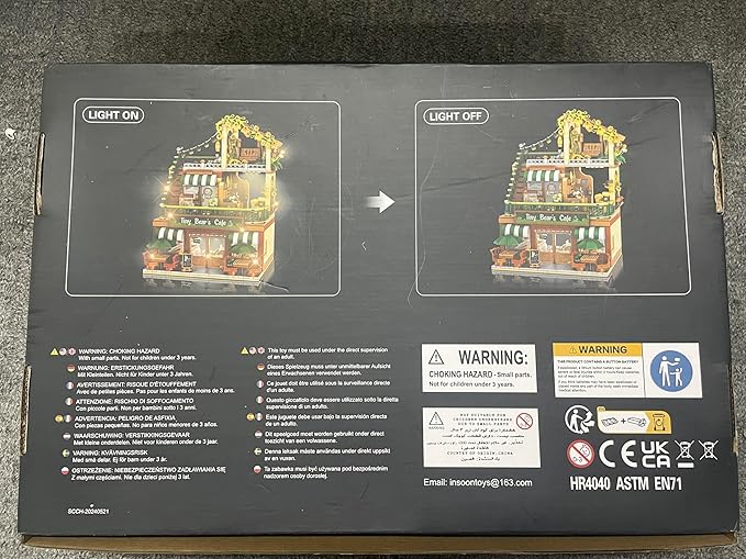 City Coffee House Building Set with Light, 1173 PCS Cafe Shop Building Block Toy with Ordering Counter Baking Room, Architecture Construction Model for Adults Teens Kids Boys Girls Ages 6-12+