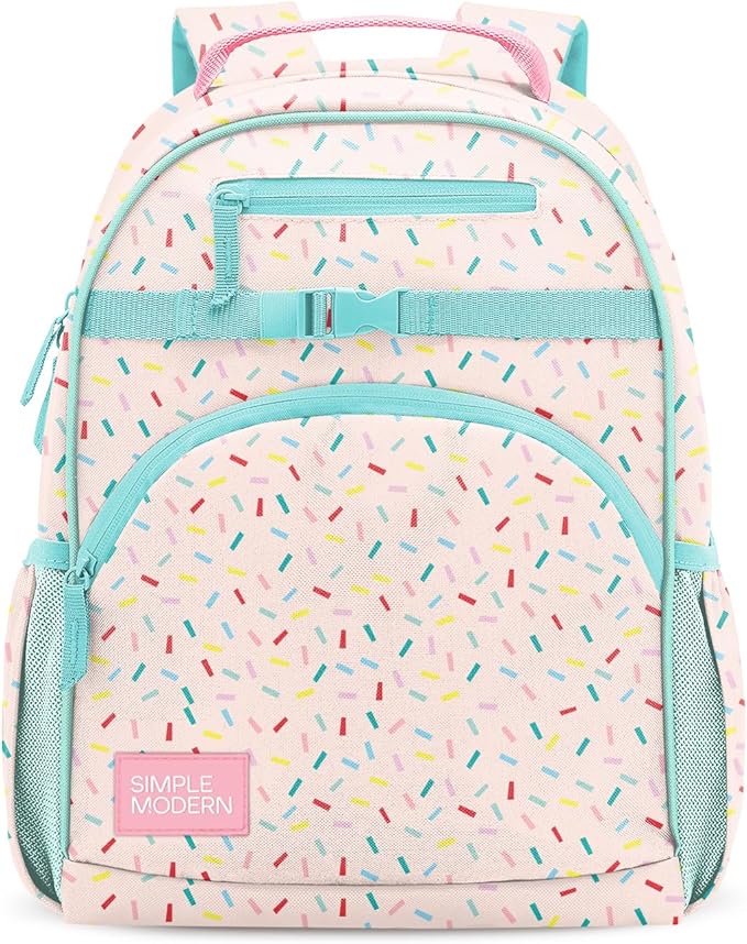 Simple Modern Large Kids Backpack for School Girls and Boys | Elementary Backpack for Teen | Fletcher Collection | Kids - 16" tall | Confetti