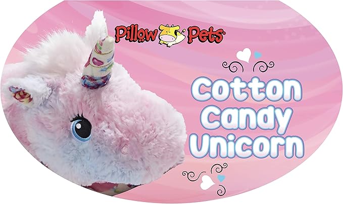 Pillow Pets 18” Sweet Scented Cotton Candy Unicorn Stuffed Animal Plush Toy