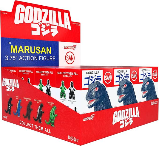 Super7 Toho Marusan Godzilla Blind Box - (12 Pack) 3.75" Toho Godzilla Action Figures Classic Movie Monster Collectibles and Retro Toys