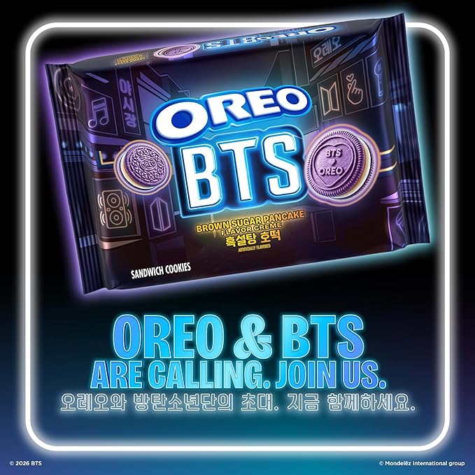 OREO BTS Sandwich Cookies, Limited Edition, 10.68 oz (Pack of 2)
