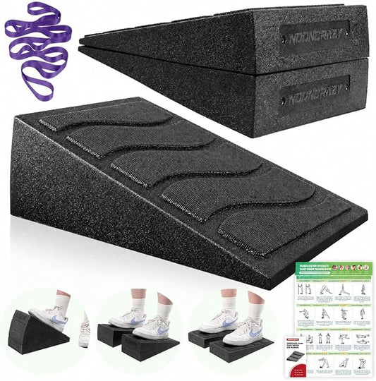 Slant Board for Calf Stretching, 5 Adjustable Angles Incline Board for Squat Wedge, 480 lbs Weight Capacity Calf Stretch Yoga Foam Wedge for Exercise, Squat, Ankle Mobility & Physical Therapy