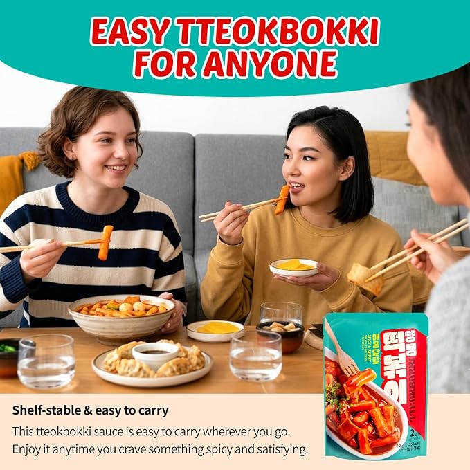 COELO Sweet & Spicy Tteokbokki Sauce 42.3oz x 2Pack - Hot Korean Secret Seasoning Sauce for Rice Cake Stir-Fries Asian Cuisine | Quick & Easy Simple Cooking | Party Camping K-Food 떡볶이 양념 소스