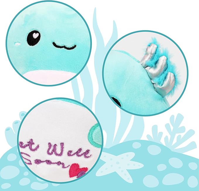 Easfan Get Well Soon Axolotl Plush Pillow Soft Cute Salamander Plush EEL Better for Women Men Get Well Soon Gifts for Kids Patient
