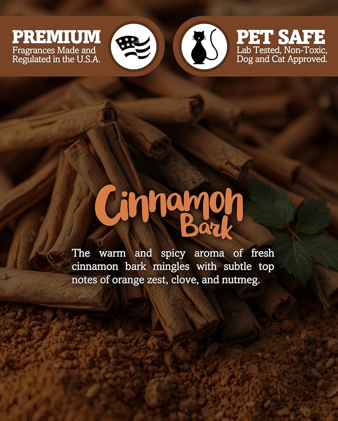 Shortie's Candle Company Cinnamon Bark Premium Wax Melts 4 Pack - 12 Oz., Strong & Long Lasting, Non-Toxic - Made with Essential & Natural Oils - Formula 117