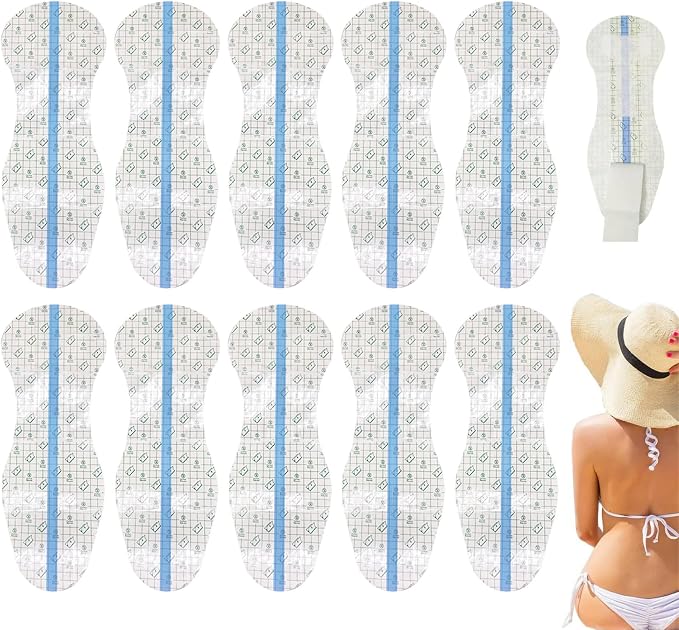 10Pcs Menstrual Pads for Swimming, Waterproof Thong Pads Panty Liners, Private Patches for Women Swimsuits and Lingerie Panty Liner/Barrier