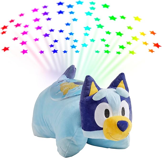 Pillow Pets 16 inch Bluey Sleep Time Light, Stuffed Animal Plush Toy, Gifts for Kids