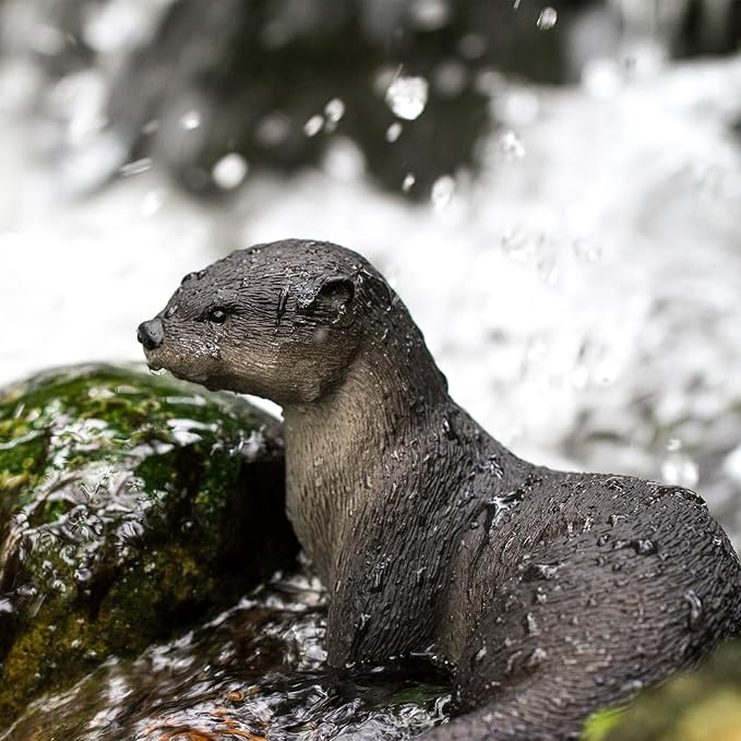 Safari Ltd. River Otter Figurine - Lifelike 5.5" Animal Figure - Educational Toy for Boys, Girls, and Kids Ages 3+