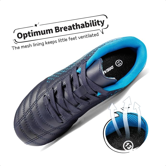 DREAM PAIRS Boys Girls Outdoor Sport Football Shoes Soccer Cleats for Little/Big Kid