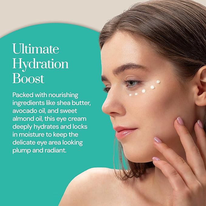 Soapstones Bright Eyes Moisturizing Eye Cream for Dark Circles & Spot Defense - Shea Butter, Avocado Oil, & Sweet Almond Oil Under Eye Cream for Aging Lines, Scars, and Discoloration