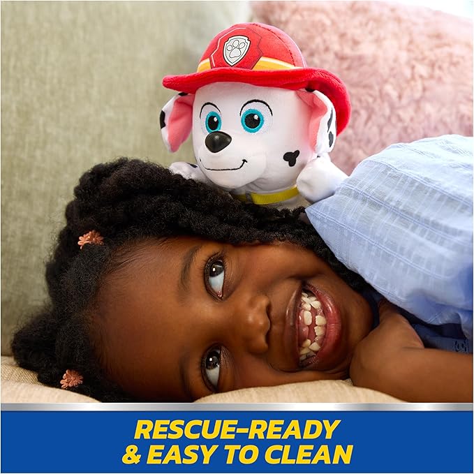 Paw Patrol GUND Marshall Plush, Bean Bag Kids Toys, Lounging Marshall Plush Toy, Weighted Stuffed Animal, Sensory Toy for Ages 1 and Up, 8”
