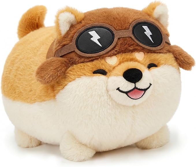 Mewaii Dog Plush, Cute Shiba Inu Plushies Pillow, Soft Puppy Stuffed Animal for Hugging, Anime Plushie Doll, Cute Stuff Toys Gift for Girls, Boys and Males (14 Inch)