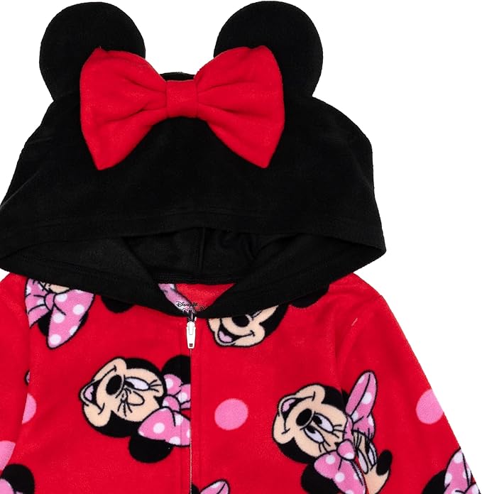 Disney girls Hooded Blanket Sleeper, Comfortable Pajamas, Soft & Cute for Kids