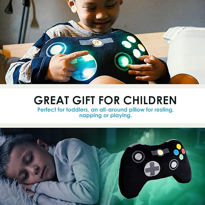 Light Up Pillow for Kids, Plush Led Night Light for Boys and Girls, Oeko TEX Certified, Toddler’s Light Up Sleeping Toy, Unicorn Donut