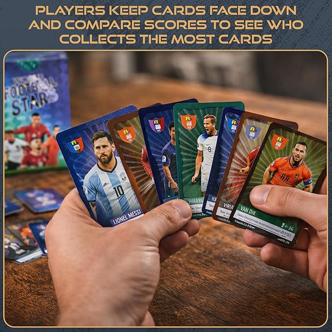 2026-27 Playing Soccer Cards | 55 Non-Duplicate Cards Per Pack | Fixed Card Set | Unforgettable Moment for Friends, Siblings & Soccer Fans | Printed on Premium Paper – Multicolor – Not Original